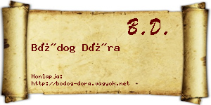 Bódog Dóra névjegykártya