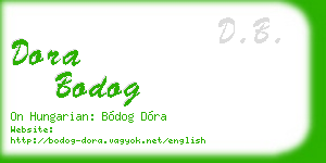 dora bodog business card